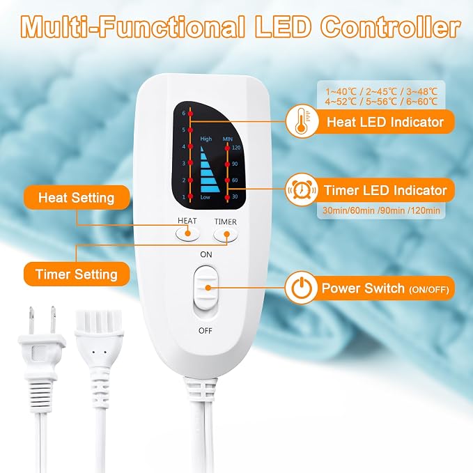 Deepsoon Heating Pad, Electric Heating Pads - Image 4