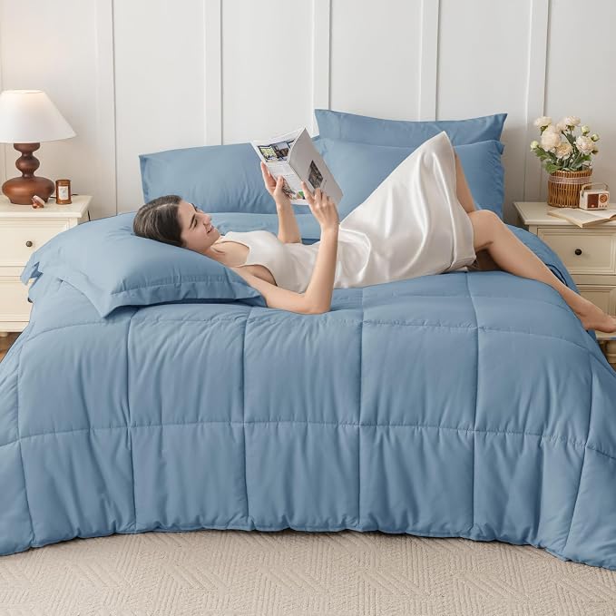 JOLLYVOGUE King Comforter Set, Ultra-Soft Bed in a Bag King Size 7 Pieces - Image 7