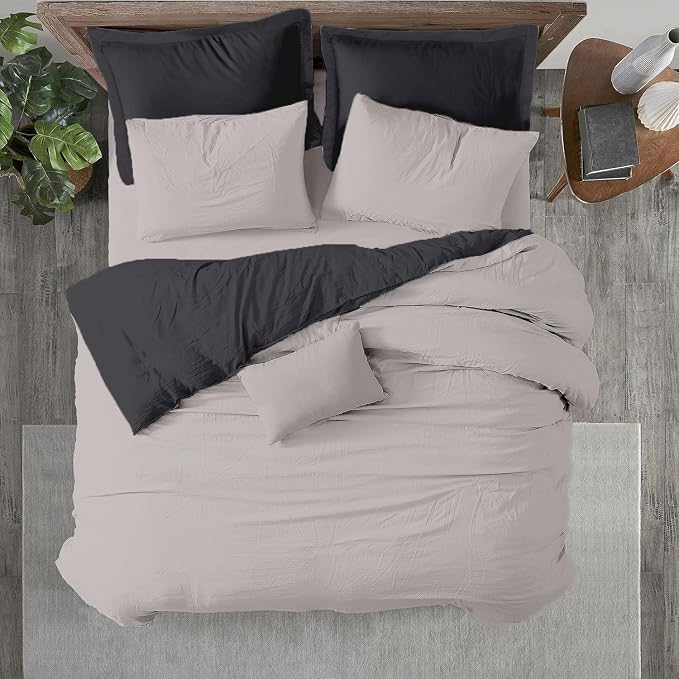 Kotton Culture 3 Pc King Size Duvet Cover Set- 100% Egyptian Cotton 600 Thread by KottonCulture
