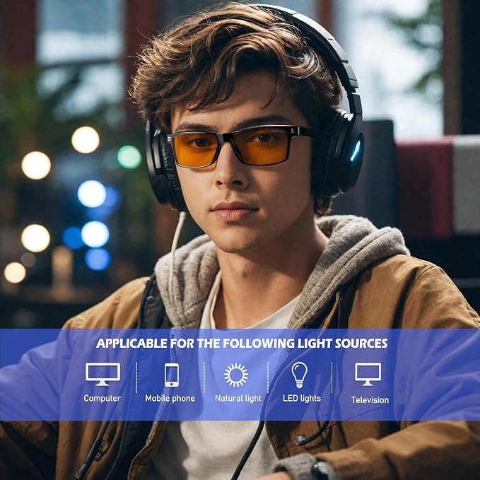 ANYLUV Blue Light Glasses Men Woman, Eye Strain Relief Eye Protection - Image 2
