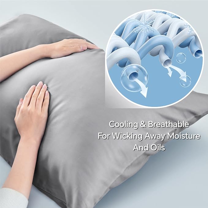 BEDELITE Pillow Cases Queen Size Set of 2, Rayon Derived from Bamboo, Cooling - Image 3