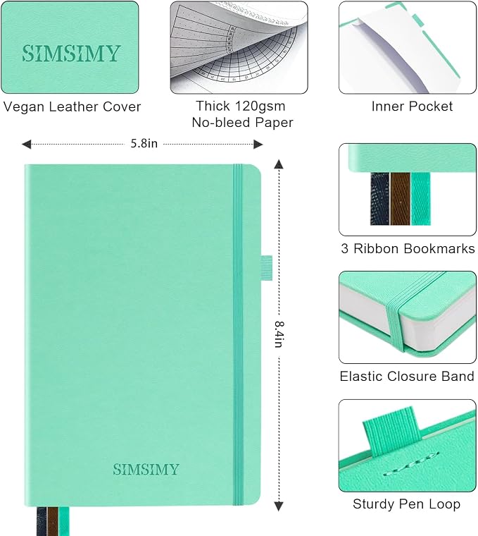 Premade Bullet Dotted Journal Notebook, Pre-made Dot Grid Journaling - Image 7