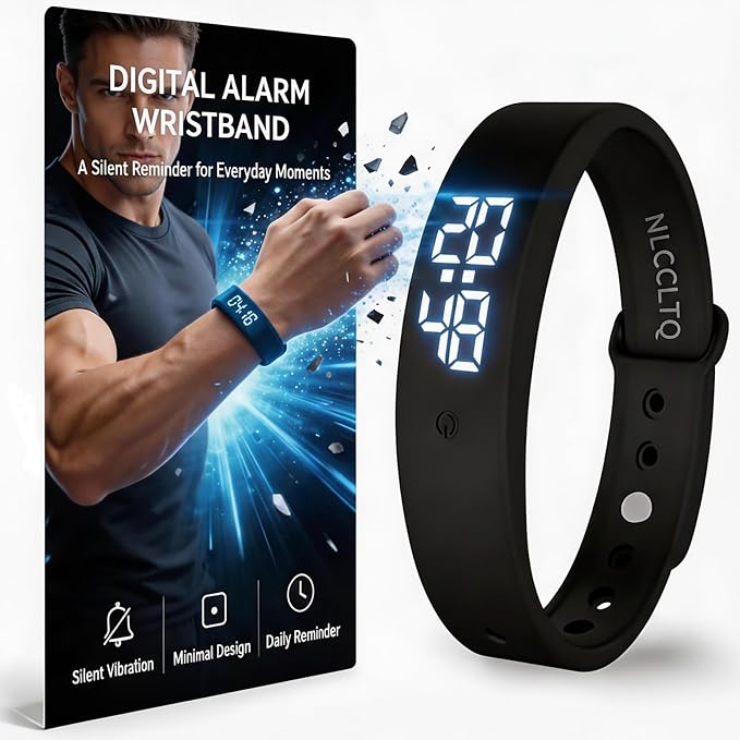 Vibrating Alarm Clock Watch Silent Alarms Wristband Wrist Bands by Unknown
