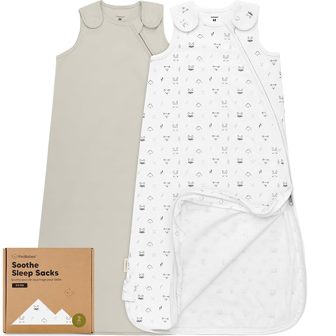 2-Pack Organic Baby Sleep Sacks, 100% Cotton by KeaBabies
