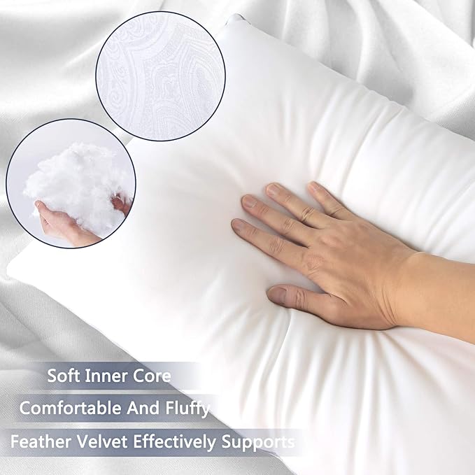 HIMOON Bed Pillows for Sleeping 2 Pack, Standard Size Cooling Pillows Set of 2 - Image 3