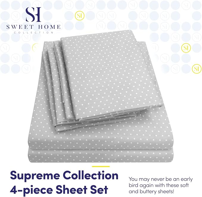 Sweet Home Collection 4 Piece 1500 Thread Count Brushed Microfiber Deep Pocket - Image 2