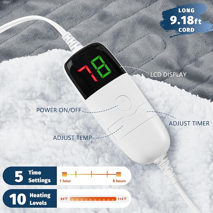 BOMOVA Heated Electric Blanket Twin - Image 2