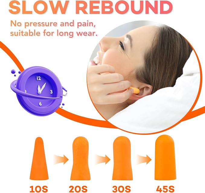 VOISEN 150 Pairs Foam Ear Plugs, Ear Plugs - Image 3