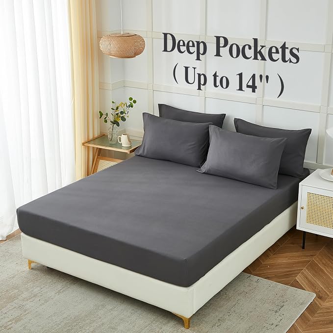 ILAVANDE King Size Sheets Set 6 Piece, Hotel Luxury Super Soft 1800 Series - Image 3