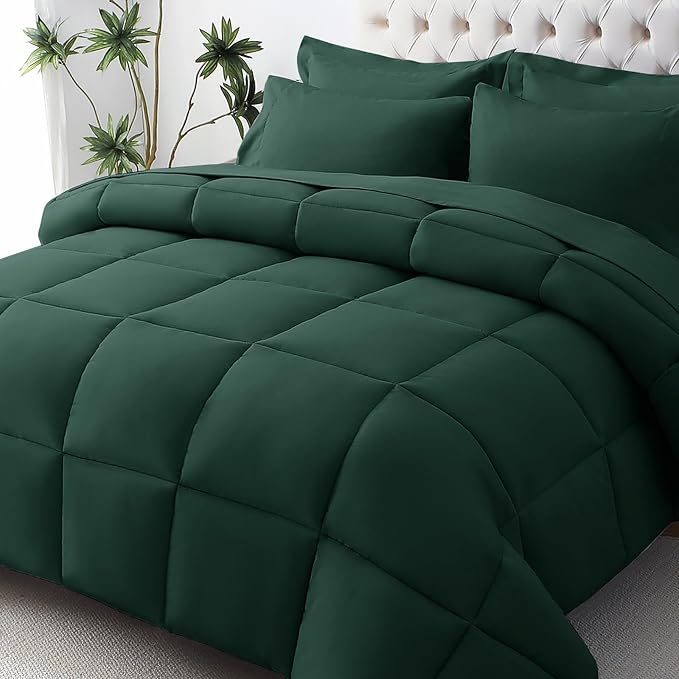 JOLLYVOGUE King Comforter Set, Ultra-Soft Bed in a Bag King Size 7 Pieces by JOLLYVOGUE