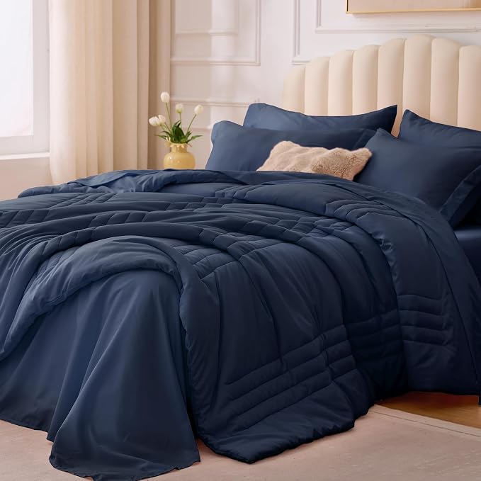 Twin XL Comforter Set Navy by Velorose