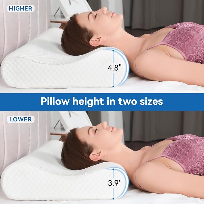AM AEROMAX 26" Queen Size Contour Memory Foam Pillow, Cervical Pillow - Image 2