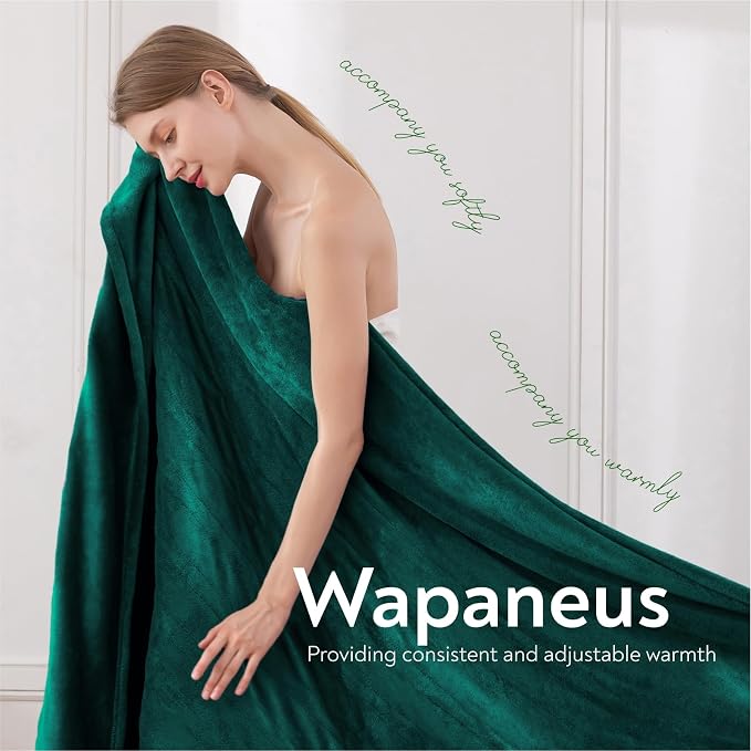 Wapaneus Foot Pocket Heated Blanket Electric Throw - Image 2