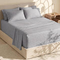 Hearth & Harbor Bed Sheets, Luxury Soft 6 Piece Bed Sheet Set Extra Deep Pocket by HearthHarbor