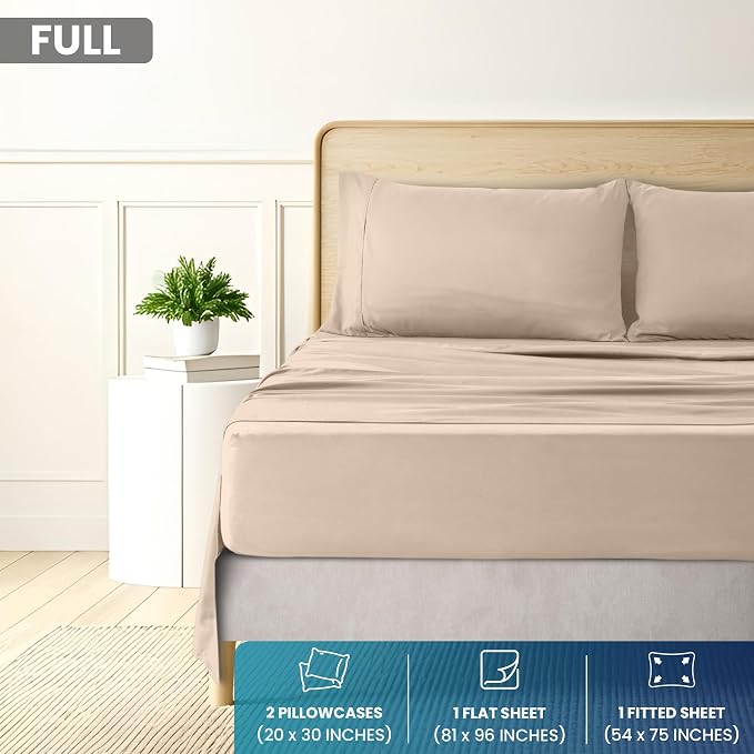Utopia Bedding Full Size 4 Piece Sheet Set - Image 2