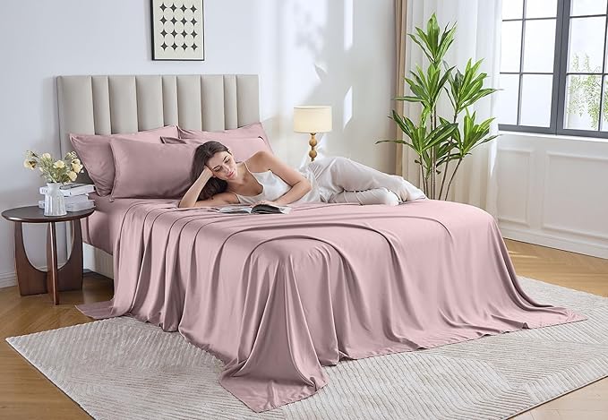 Pure Bamboo King Sheets, Genuine 100% Organic Viscose Derived from Bamboo Bed - Image 2