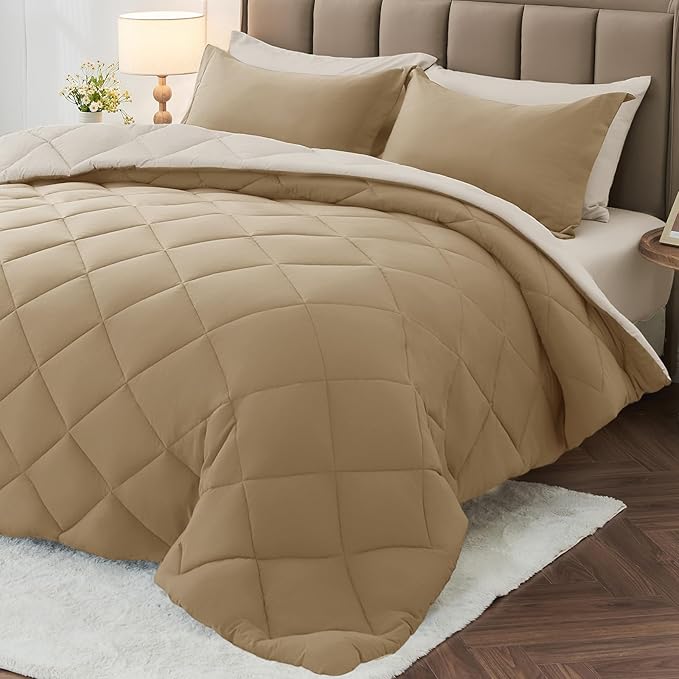 MUXHOMO 7 Pieces Full Comforter Set, Reversible Bed in a Bag Full Size by MUXHOMO