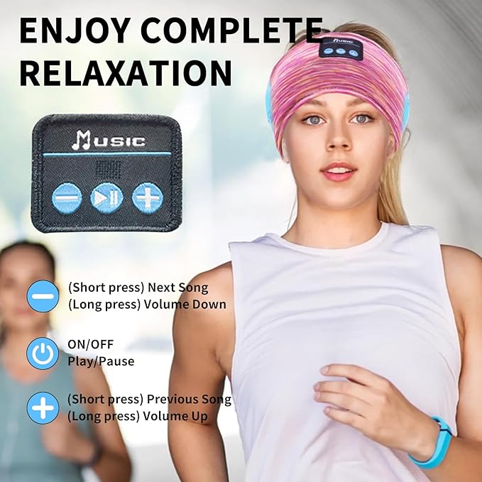 Bluetooth Headphones, Sleep Headphones Headband Wireless - Image 4