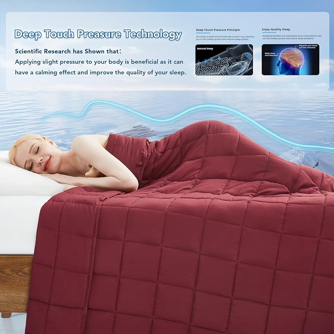 Topcee Weighted Blanket for Adults Queen Size Soft Cooling Heavy Blanket - Image 3