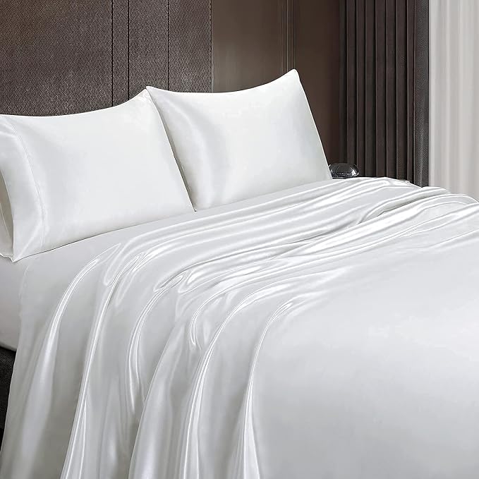 Homiest White Satin Flat Sheet - Image 6