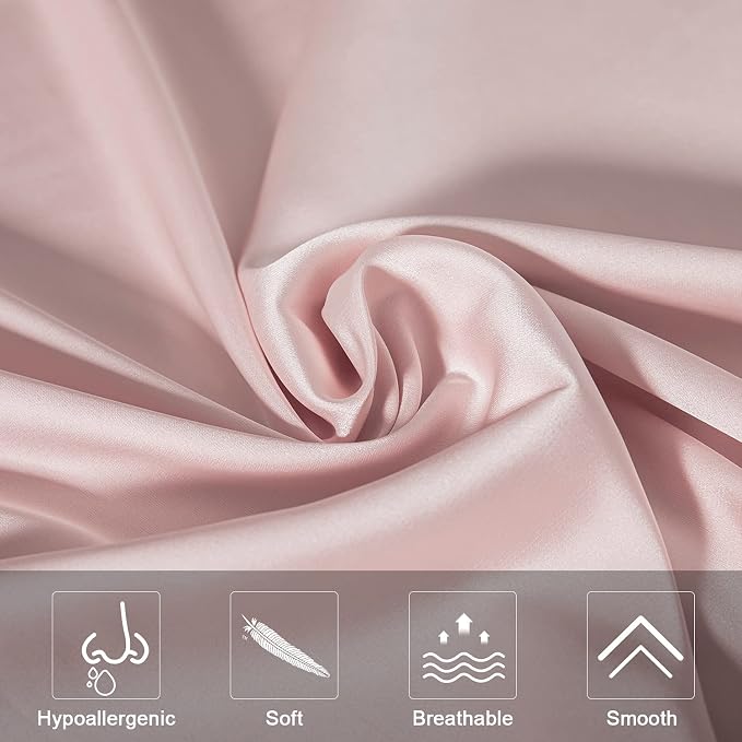 Mulberry Silk Pillowcase for Hair and Skin, Queen Size Cooling Silk Pillow Case - Image 3