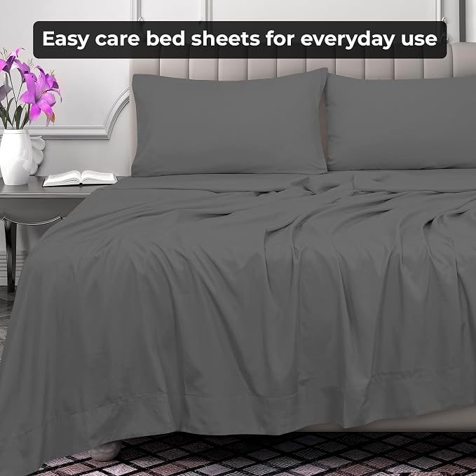 Royale Linens 6 Pack Bulk Flat Sheet Set - Image 7
