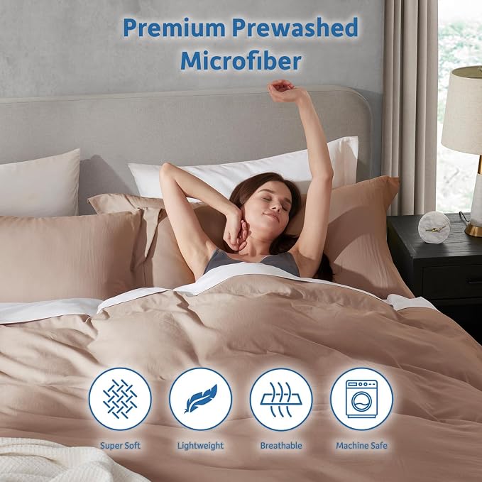 Nestl Khaki Duvet Cover King Size - Image 6