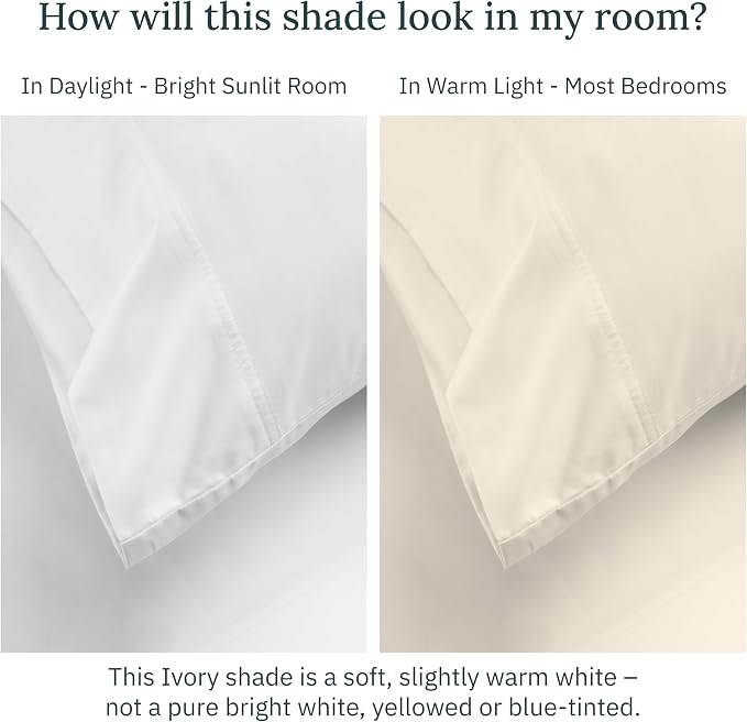 California Design Den 100% Egyptian Cotton Pillow Cases Standard Size Set of 2 - Image 5