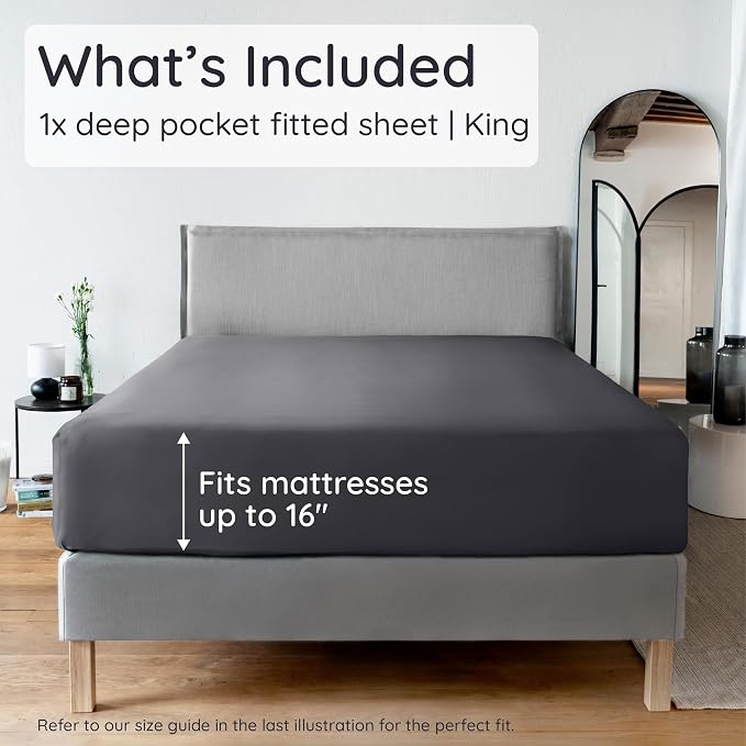 Bambaw 100% Viscose Derived from Bamboo Fitted Sheets King Size, Cooling Fitted - Image 2