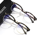Blue Light Blocking Glasses Vintage Half Frame UV Clear Lens Anti Eyestrain by AOMASTE