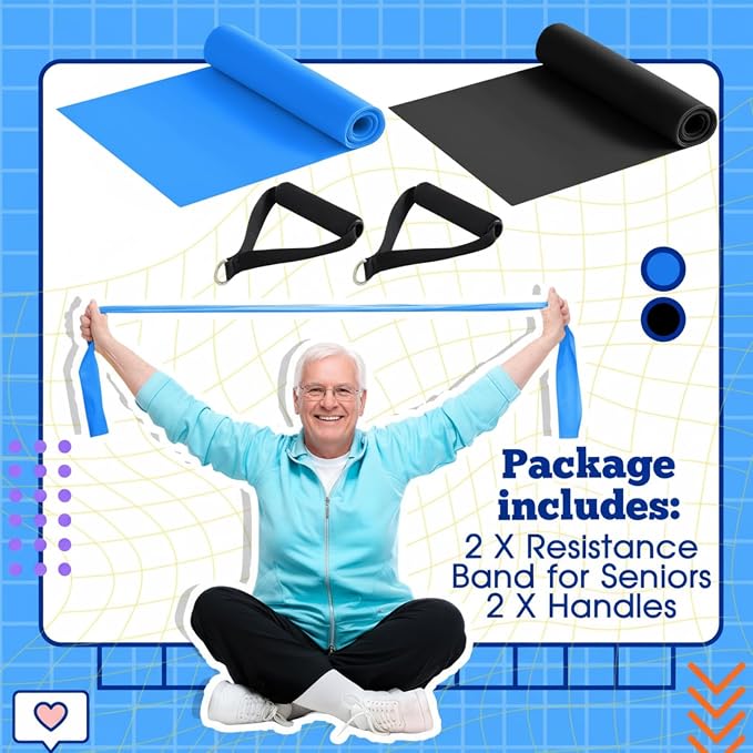 2 Pcs Resistance Band with Handles Chair Exercise Equipment - Image 3