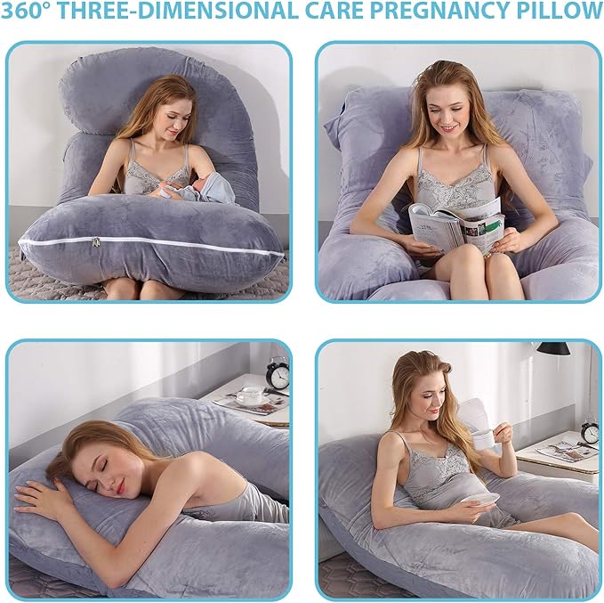 BATTOP Pregnancy Pillow for Sleeping, Full Body Maternity Pillow - Image 3
