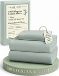 LANE LINEN 100% Organic Cotton Extra Long Twin Sheet & Pillowcase Sets by LaneLinen