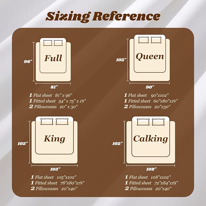 LBRO2M 100% Cotton Sheets Set Deep Pocket 19", 1000 Thread Count Queen Size 4 - Image 7