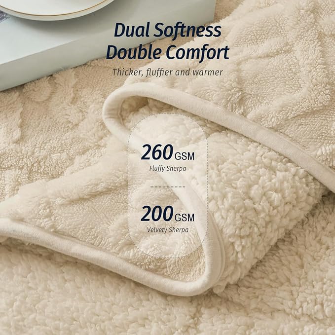 Wemore Weighted Blanket for Adults Twin Size 15 lbs, Dual Sided Soft Fuzzy - Image 2