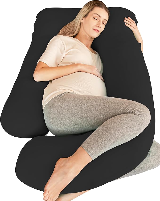 Cute Castle Cooling Cover Pregnancy Pillows, Soft U-Shape Maternity Pillow by Cute+Castle