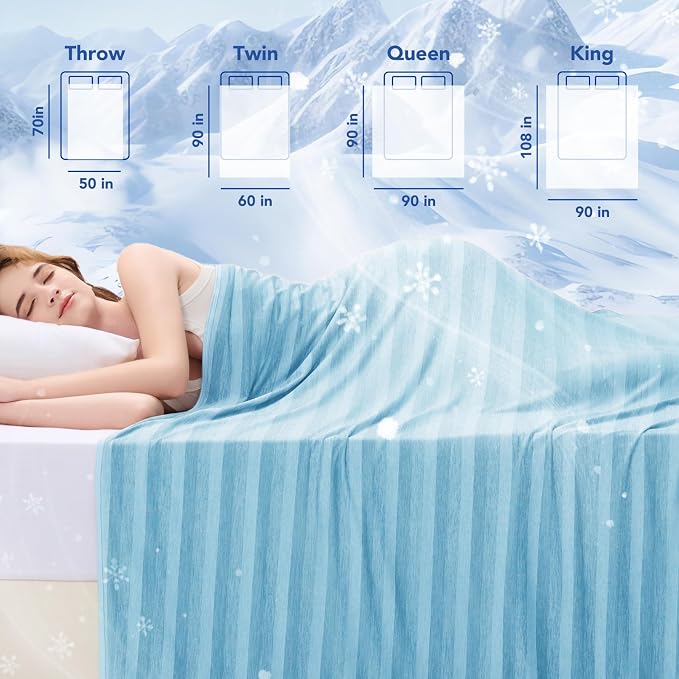 GOHERO Cooling Blanket King Size- 100"x90" Summer Cooling Throw Blanket - Image 7