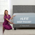 DeaLuxe Cal King Fitted Sheet Only Deep Pocket by DeaLuxeBedding