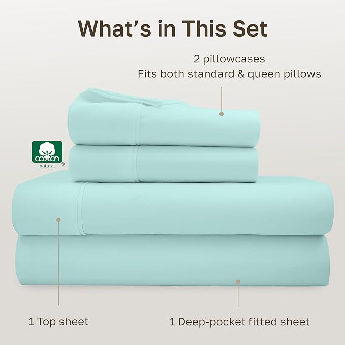 California Design Den Soft 100% Cotton Bed Sheets Queen Size Set, 400 Thread - Image 4