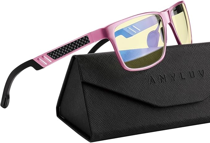 ANYLUV Blue Light Blocking Glasses Men Computer Gaming Glasses Lightweight by ANYLUV