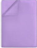 Lirex Light Purple Flat Sheet Twin, Ultra Soft & Breathable Brushed 1800 by Lirex