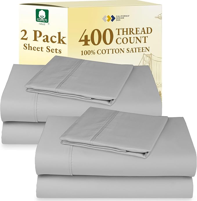 California Design Den 2-Pack Twin Cotton Sheet Sets by CaliforniaDesignDen