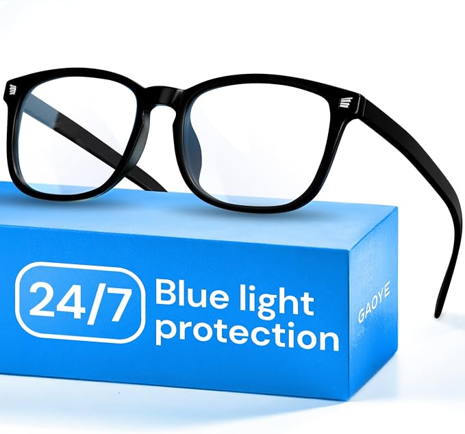 Gaoye Black Blue Light Glasses for Computer & Gaming by Gaoye