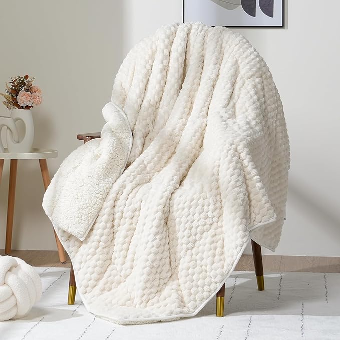 Wemore Fleece Weighted Blanket for Adults, Dual Sided Cozy Soft Sherpa Heavy by WemoreDirect