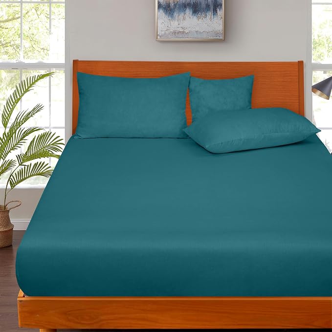 ROYALE LINENS 300 Thread Count 100% Long Staple Combed Cotton Fitted Sheet - Image 5