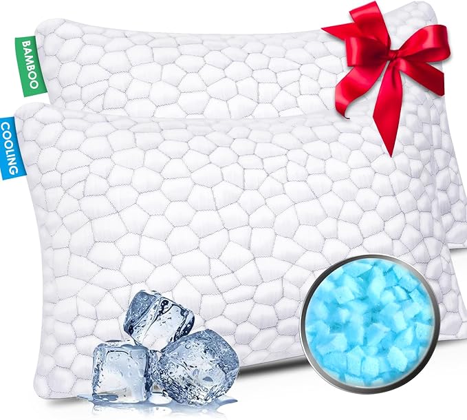 Cooling Pillow King Size Set of 2, Adjustable Bed Pillows by SUPAMODERN