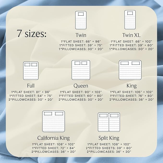 LuxClub 5 PC Split King Sheet Set, Breathable Luxury Bed Sheets, Deep Pockets - Image 4