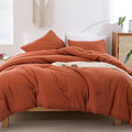 ROSGONIA King Size Comforter Set Burnt Orange by ROSGONIA