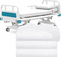 White Classic Fitted Hospital Bed Sheets Set of 3, Cotton Fitted Sheet by WhiteClassic
