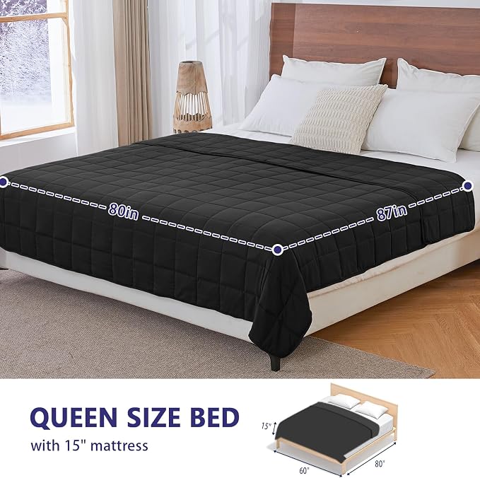 King Size Weighted Blanket for Adults Cooling Heavy Blanket for Sleeping - Image 2